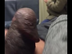 sexy japanese catches wanker jerking rock hard cock on a public bus pt 1